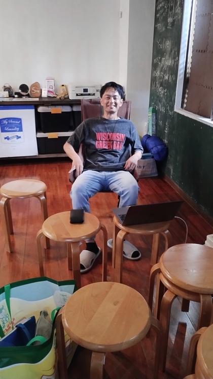 石垣島での発表会。満面の笑顔の私。笑